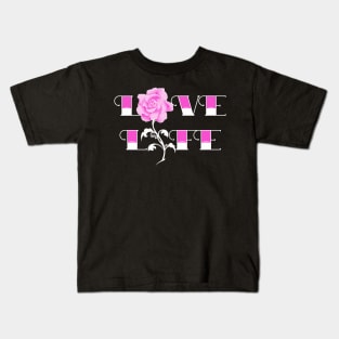 Love life rose Kids T-Shirt